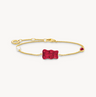 Thomas Sabo Gold-Plated Bracelet with Red Goldbears, Freshwater Pearl & Stones