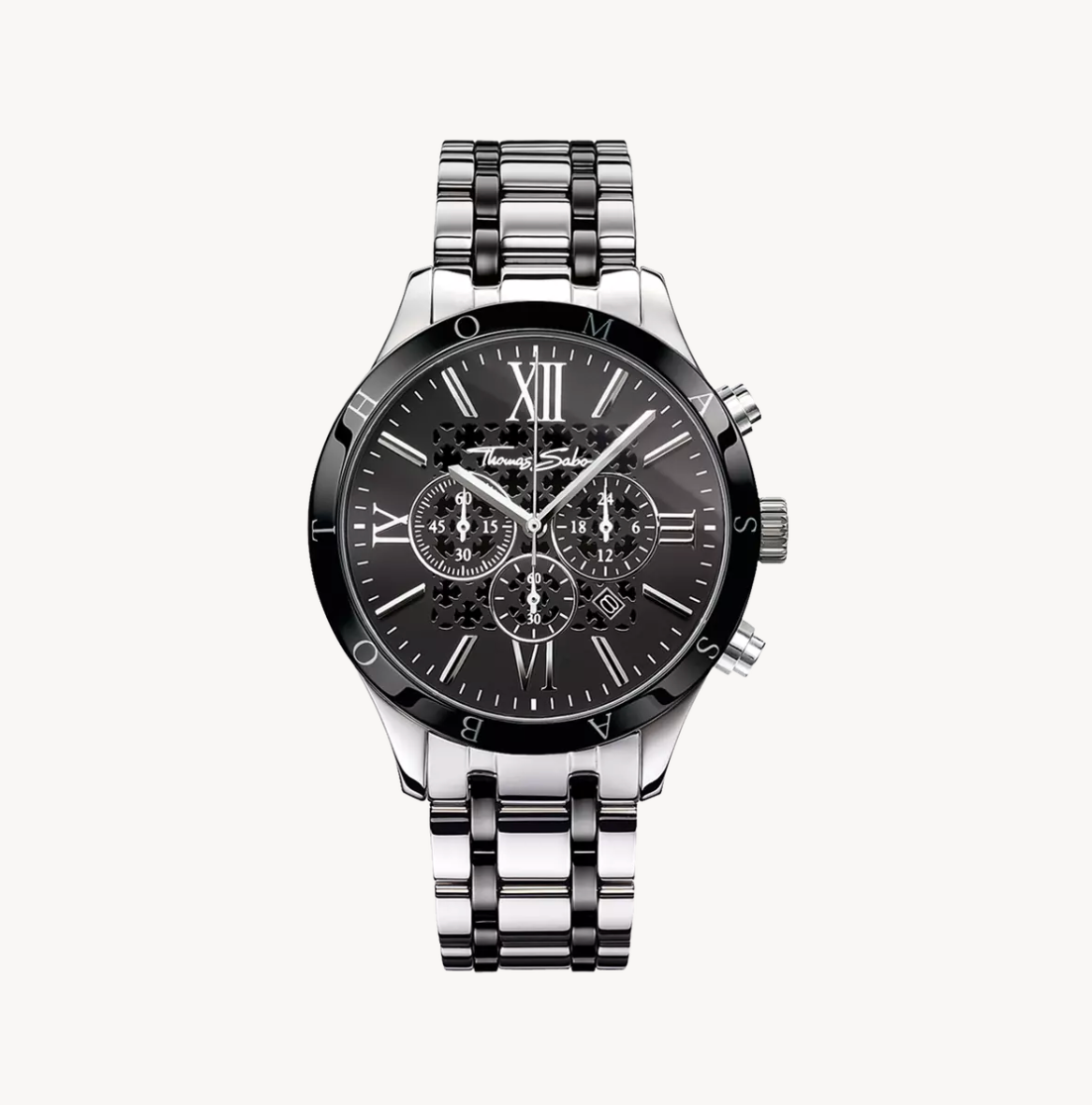 Thomas Sabo Men’s Watch Rebel Urban Ceramic Silver-Coloured