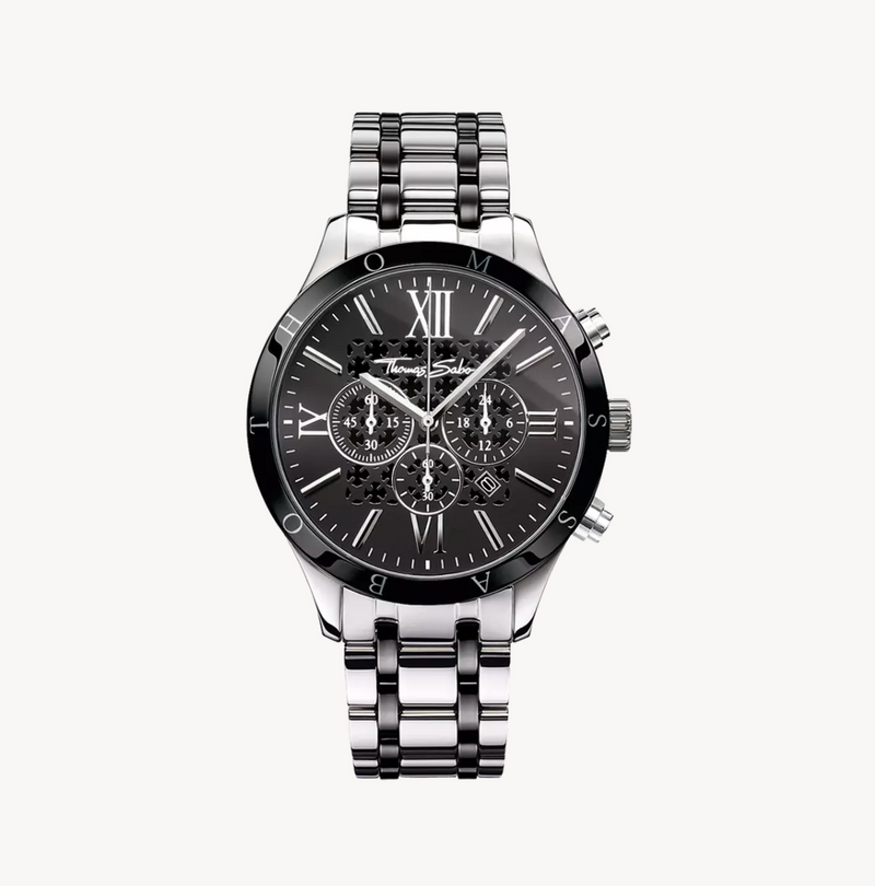 Thomas Sabo Men’s Watch Rebel Urban Ceramic Silver-Coloured