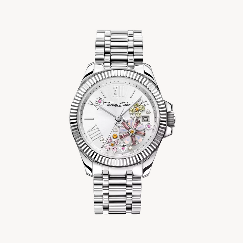 Thomas Sabo Women’s Watch Flowers from Pastel Coloured Stones