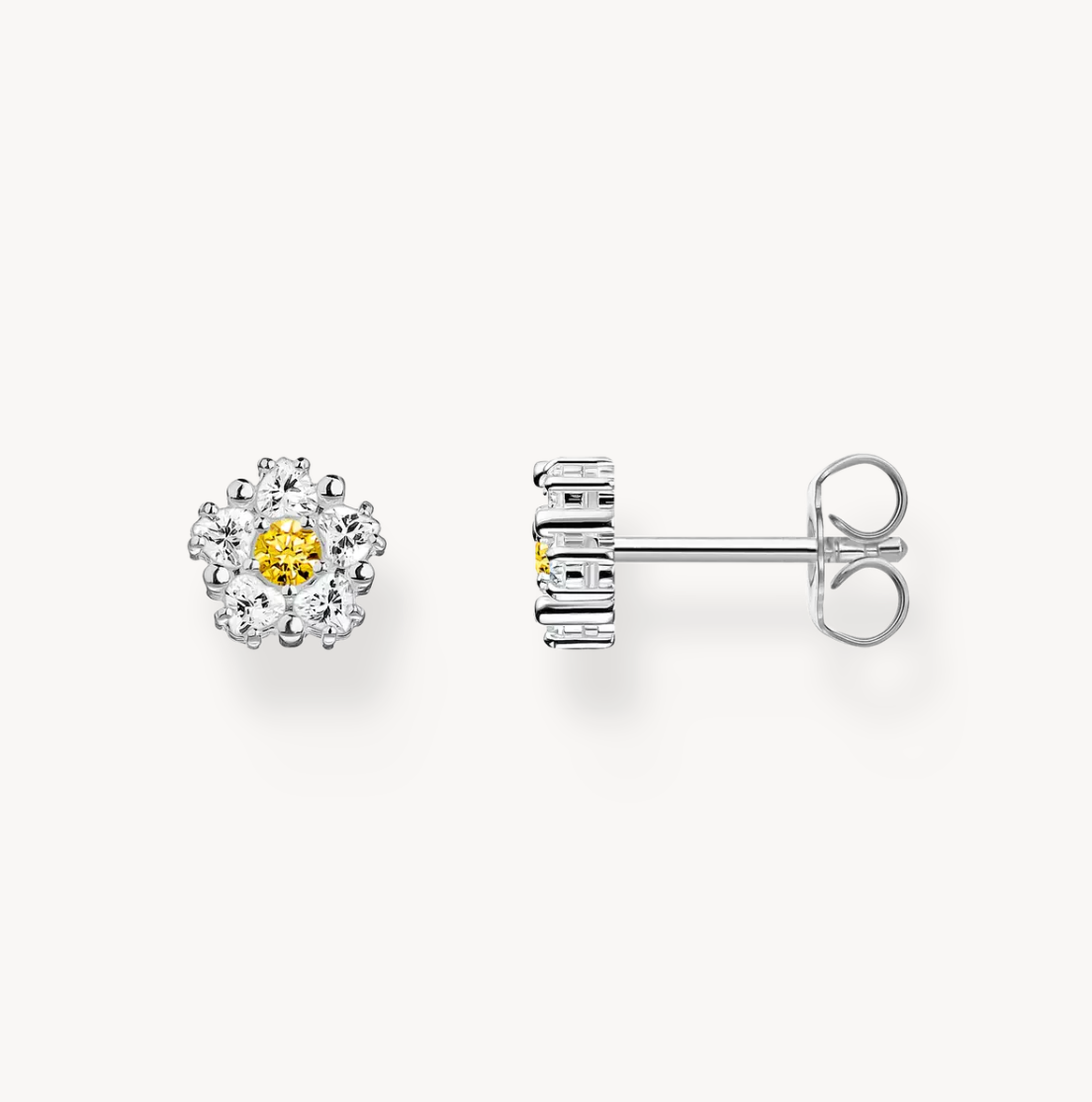 Thomas Sabo Silver Small Flower Ear Studs Lovely Daisy