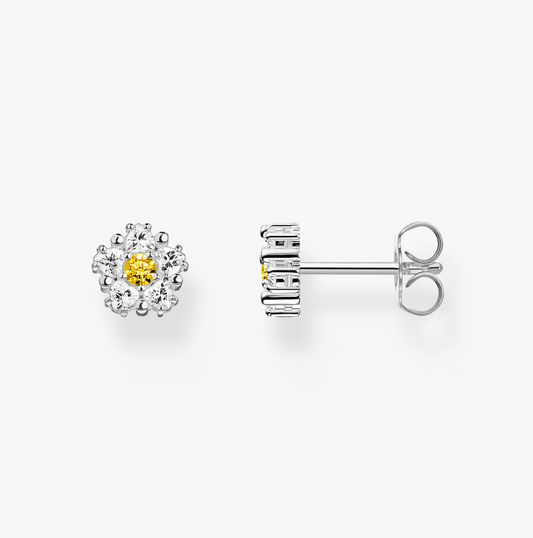 Thomas Sabo Silver Small Flower Ear Studs Lovely Daisy