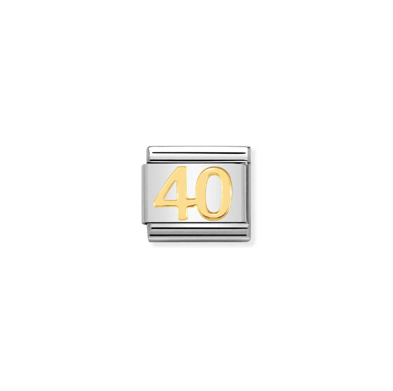 Nomination Number 40 18ct Gold and Stainless Steel Composable Charm