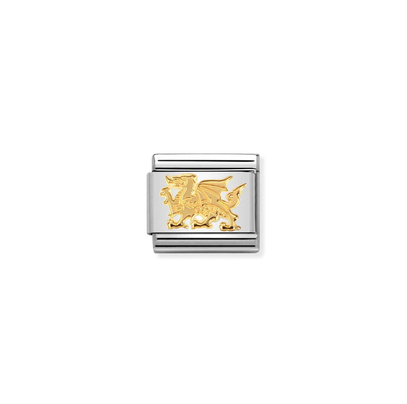 Nomination Dragon 18ct Gold and Stainless Steel Composable Charm