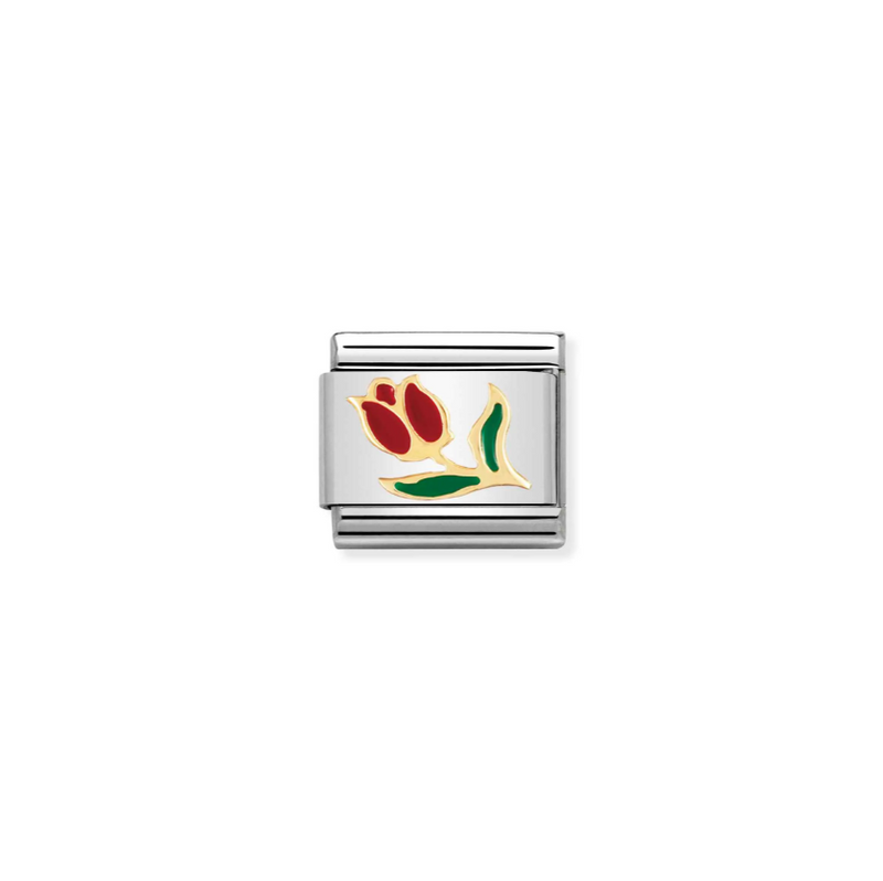 Nomination Tulip 18ct Gold and Stainless Steel Composable Charm