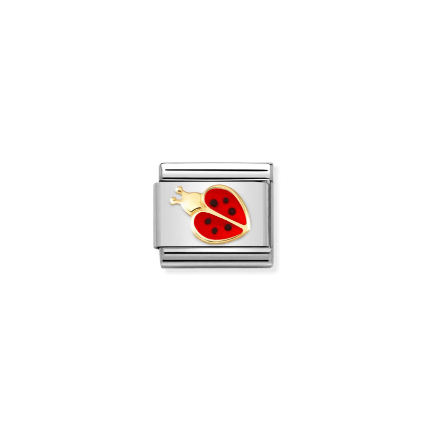 Nomination Ladybird 18ct Gold and Stainless Steel Composable Charm