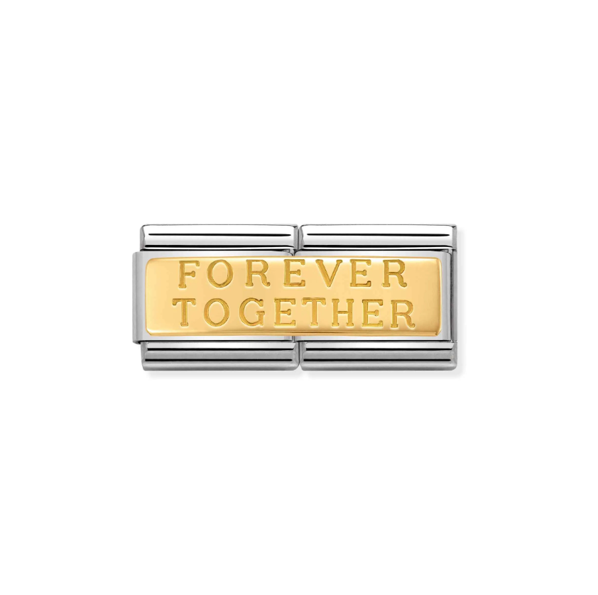 Nomination 'FOREVER TOGETHER' Double 18ct Gold and Stainless Steel Composable Charm
