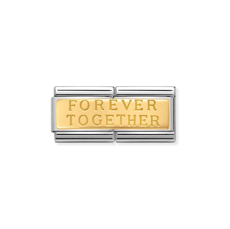 Nomination 'FOREVER TOGETHER' Double 18ct Gold and Stainless Steel Composable Charm