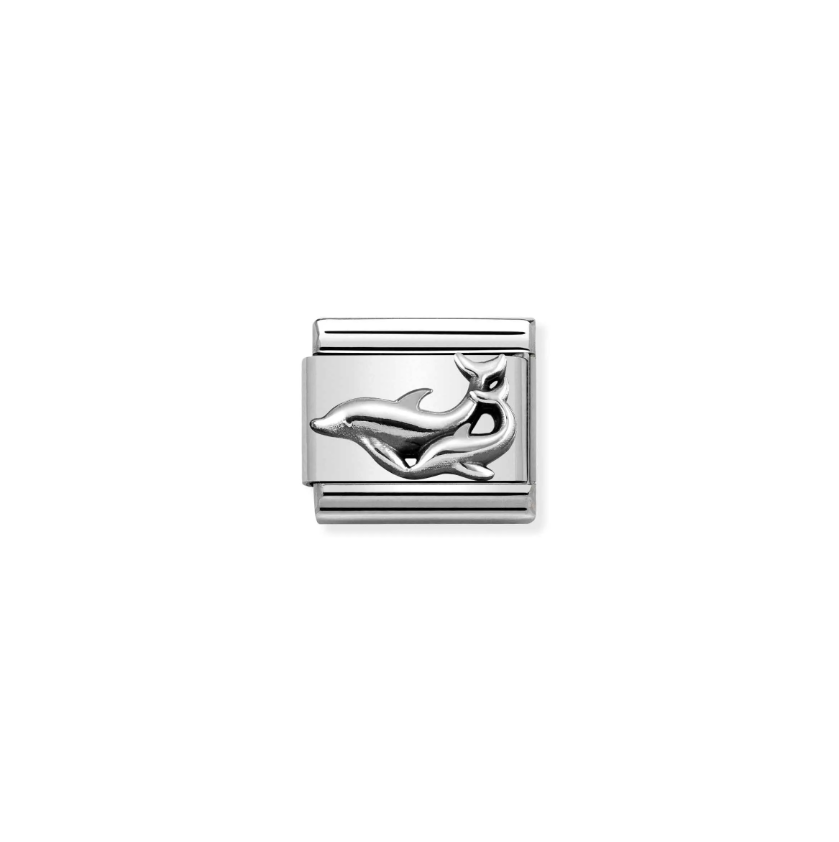 Nomination Dolphins Sterling Silver and Stainless Steel Composable Charm