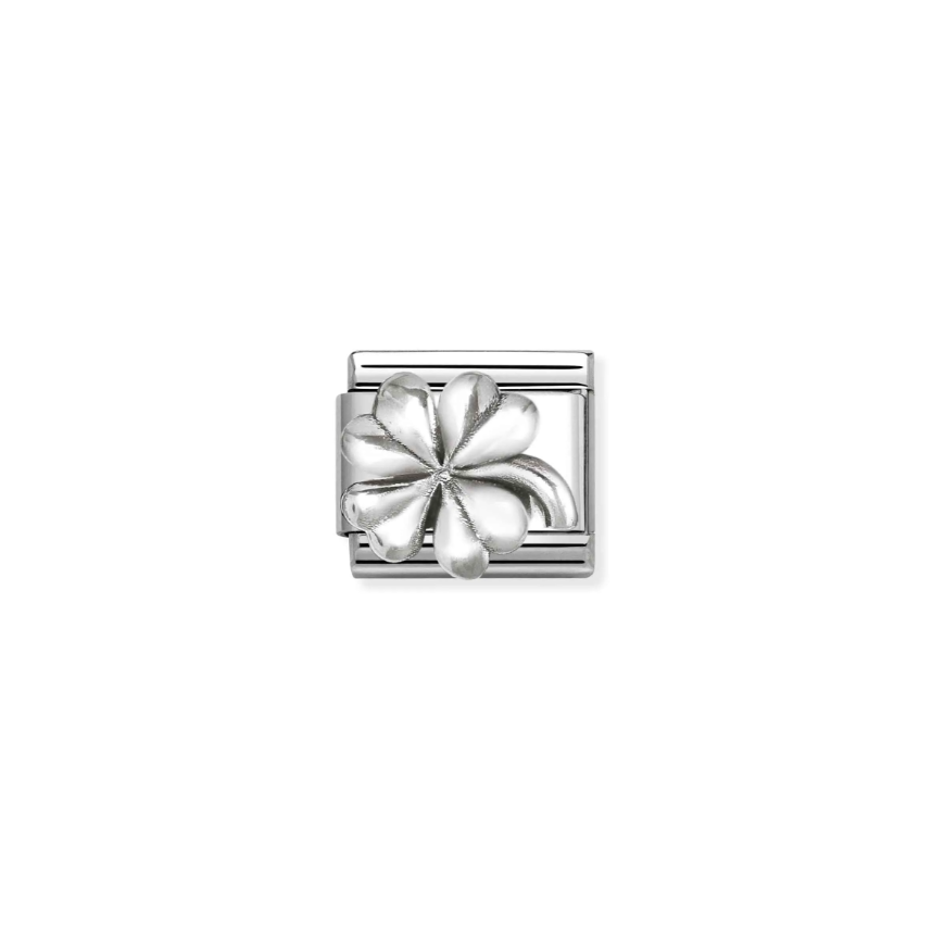 Nomination Four Leaf Clover Sterling Silver and Stainless Steel Composable Charm