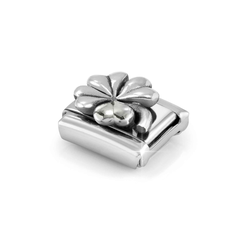 Nomination Four Leaf Clover Sterling Silver and Stainless Steel Composable Charm