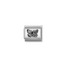 Nomination Butterfly with Flowers Silver and Stainless Steel Composable Charm