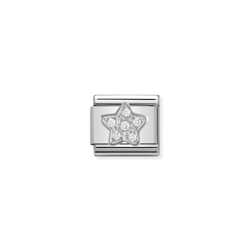 Nomination CZ Star Sterling Silver and Stainless Steel Composable Charm