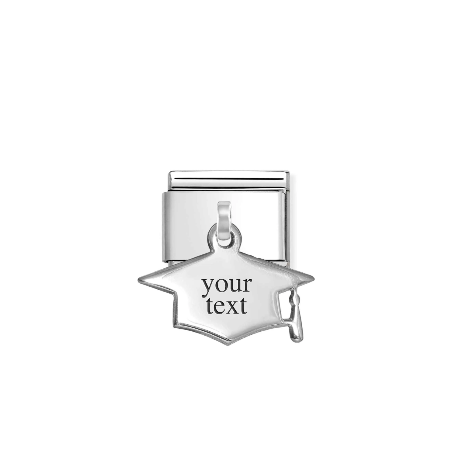 Nomination Graduation Cap Sterling Silver & Stainless Steel Composable Charm