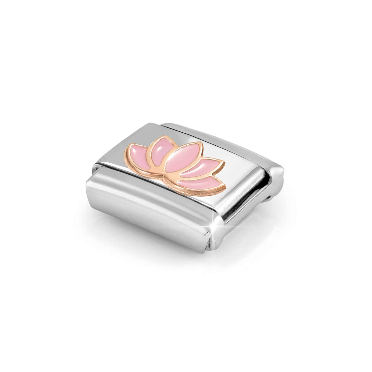Nomination Rose Lotus 9ct Rose Gold & Stainless Steel Composable Charm