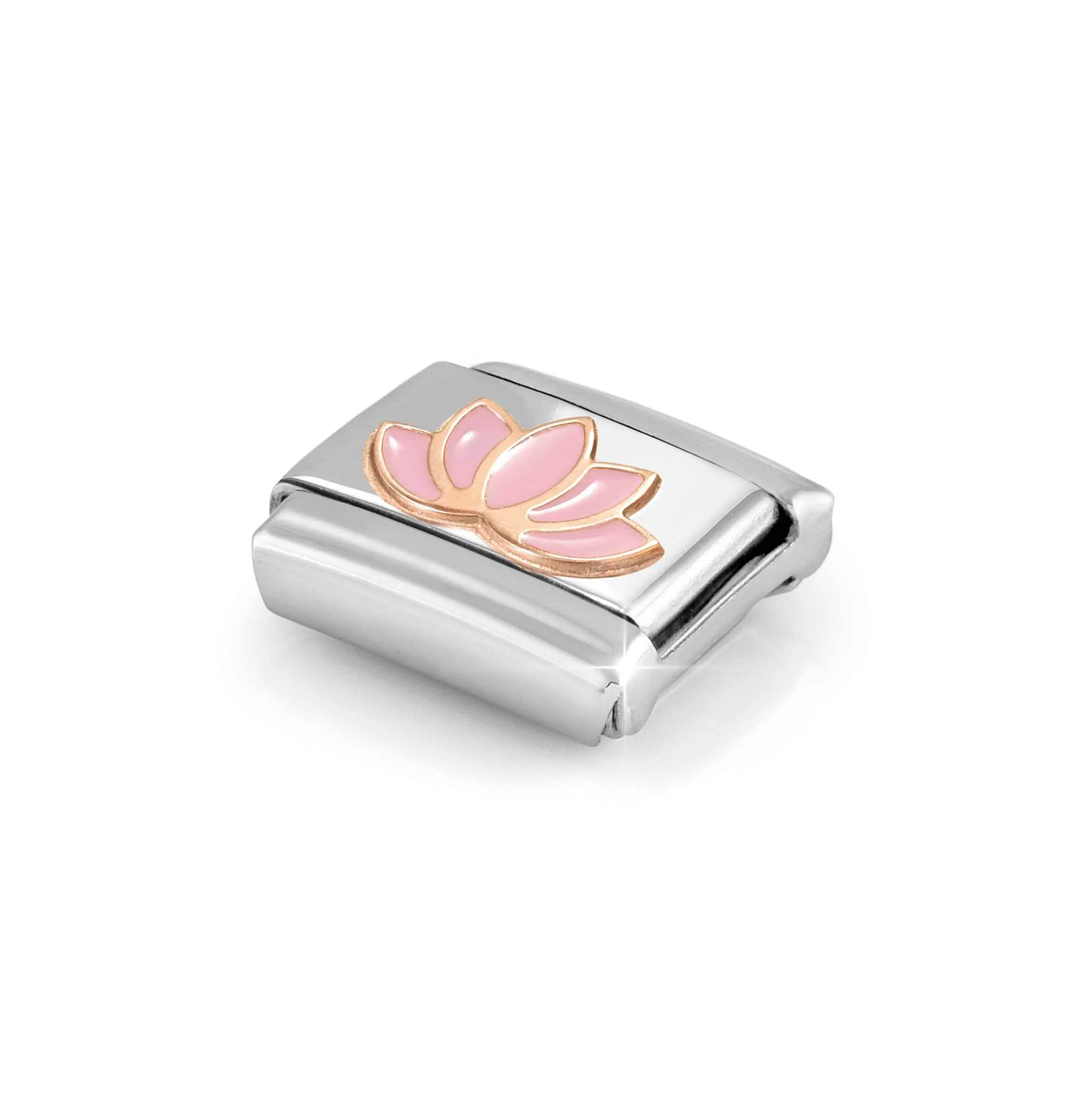 Nomination Rose Lotus 9ct Rose Gold & Stainless Steel Composable Charm