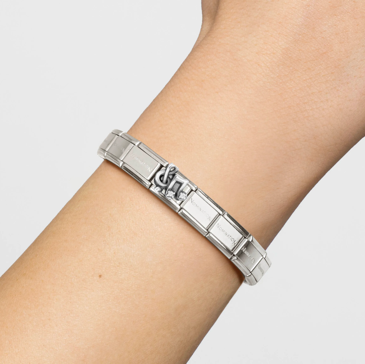 Nomination Music Note with CZ Sterling Silver & Stainless Steel Composable Charm