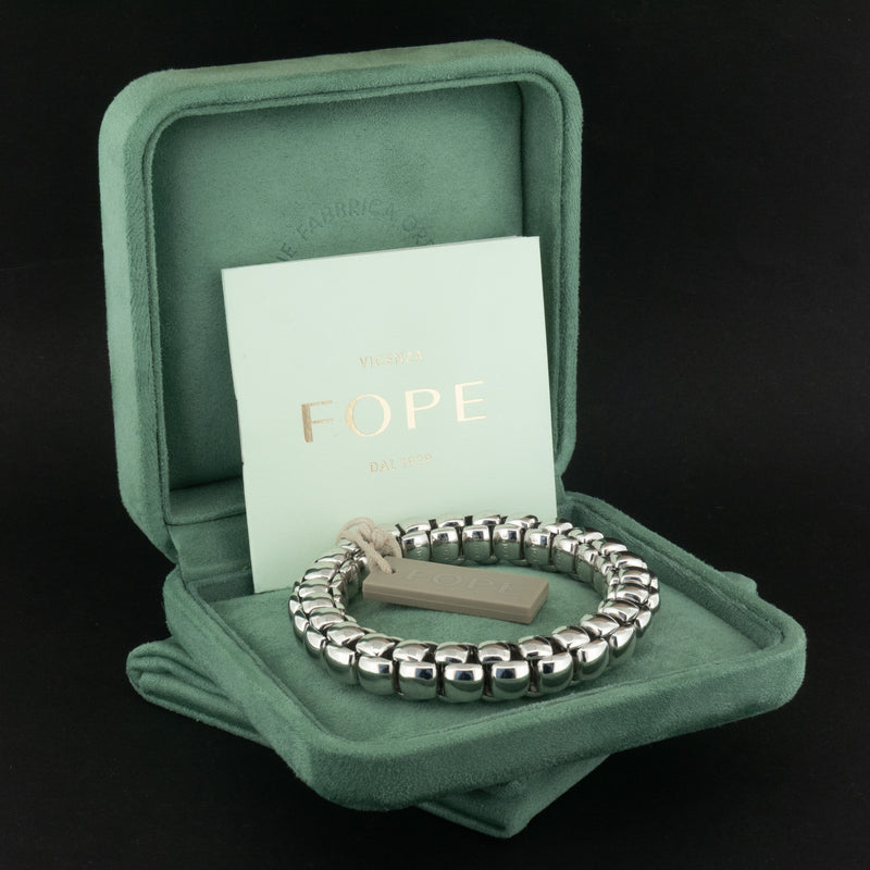 Fope Flex’It Luna 18ct White Gold Bracelet Small - Unworn Box & Papers