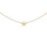 9ct Yellow Gold Engravable Gothic Star Necklace