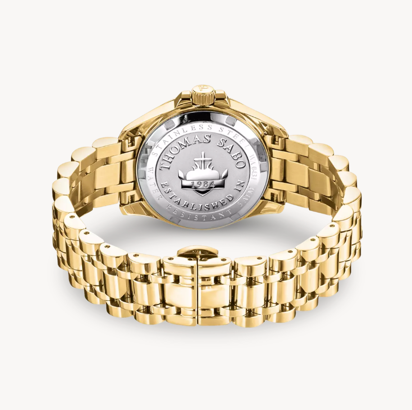 Thomas Sabo Divine Gold Watch with Black Dial