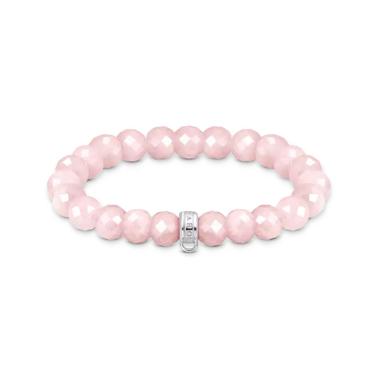 Thomas Sabo Sterling Silver Rose Quartz Charm Bracelet