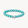 Thomas Sabo Sterling Silver Turquoise Bead Charm Bracelet