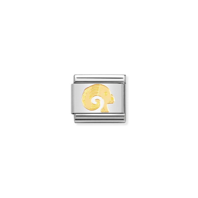 Nomination Aries 18ct Gold and Stainless Steel Composable Charm