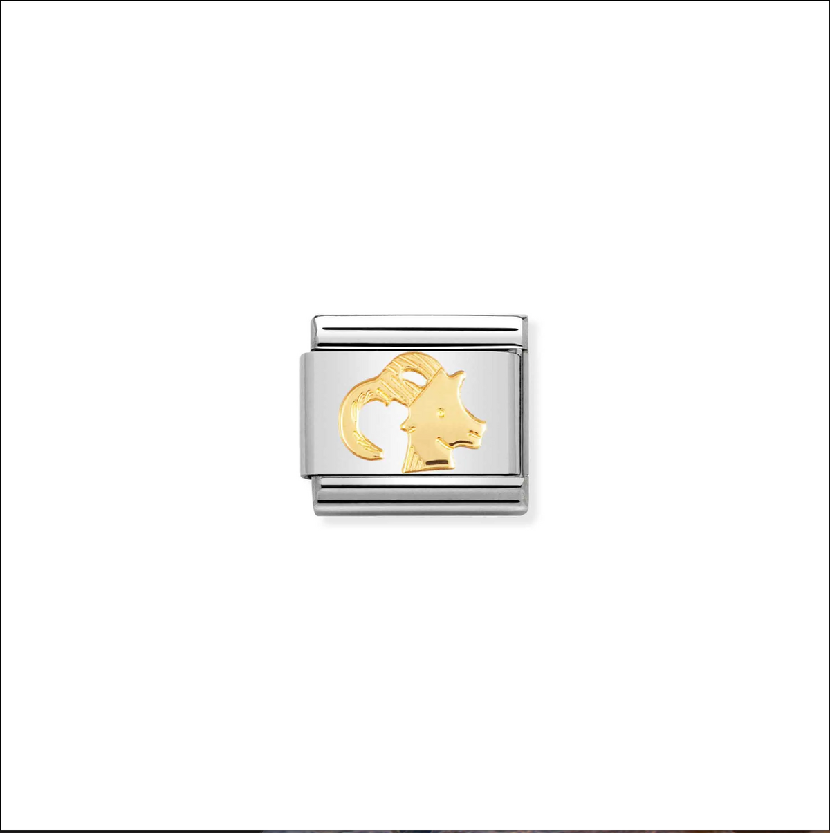 Nomination Capricorn 18ct Gold and Stainless Steel Composable Charm
