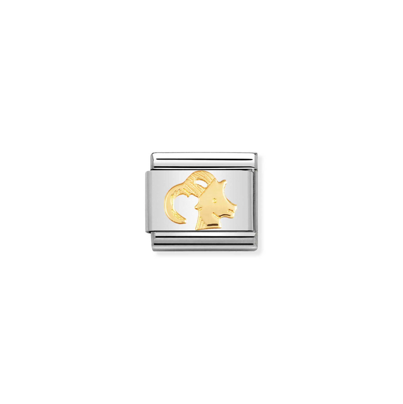 Nomination Capricorn 18ct Gold and Stainless Steel Composable Charm