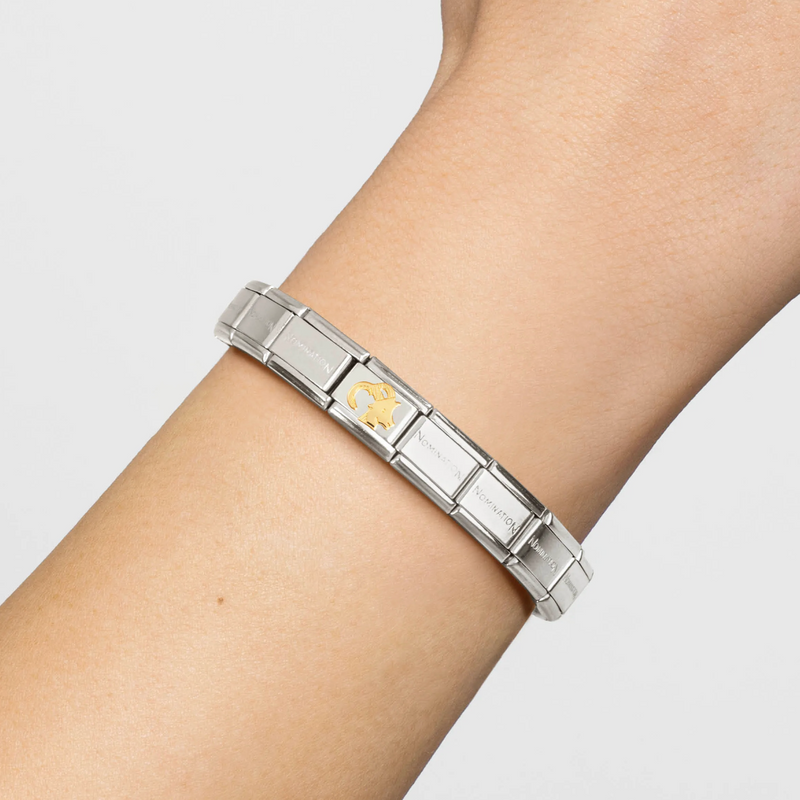 Nomination Capricorn 18ct Gold and Stainless Steel Composable Charm