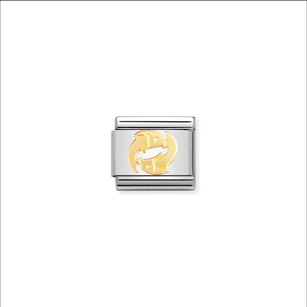 Nomination Pisces 18ct Gold and Stainless Steel Composable Charm
