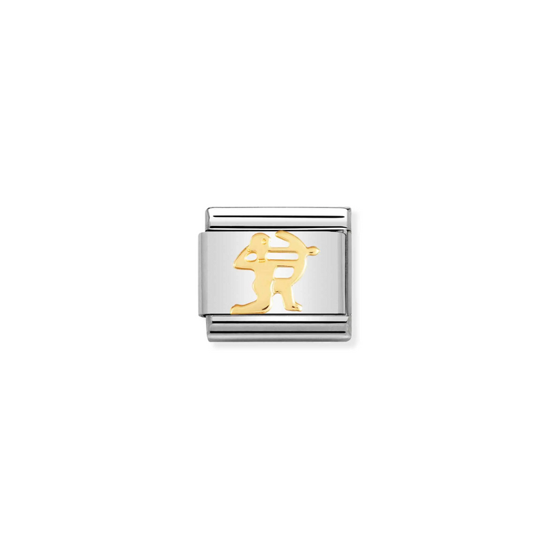 Nomination Sagittarius 18ct Gold and Stainless Steel Composable Charm