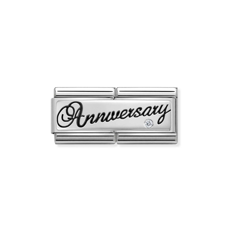Nomination Anniversary Sterling Silver and Stainless Steel Composable Charm