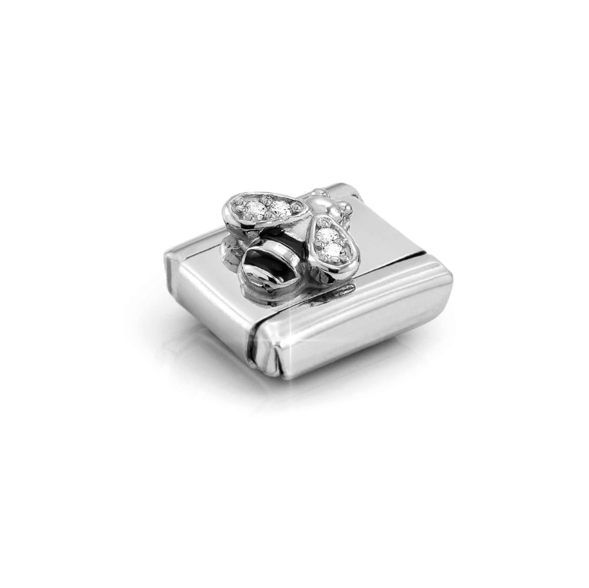 Nomination Bee with CZ Sterling Silver and Stainless Steel Composable Charm