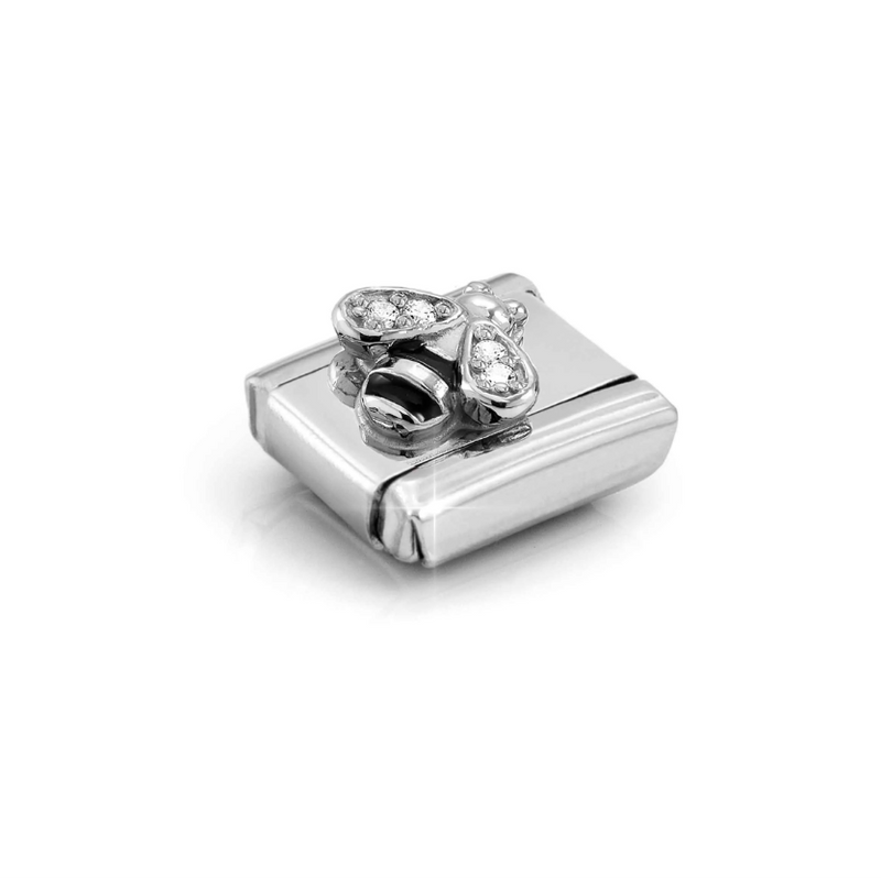 Nomination Bee with CZ Sterling Silver and Stainless Steel Composable Charm