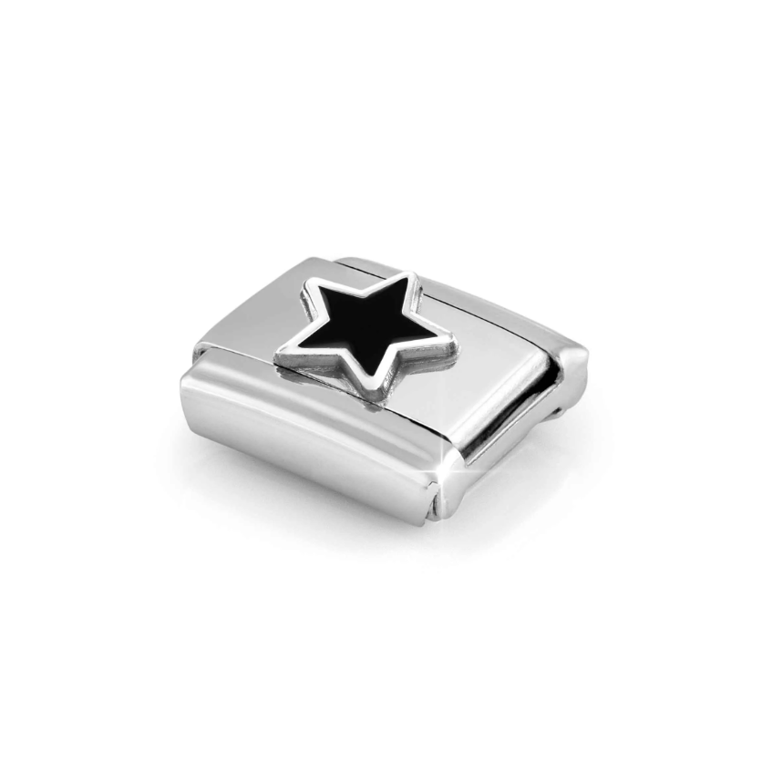 Nomination Black Star Sterling Silver and Stainless Steel Composable Charm