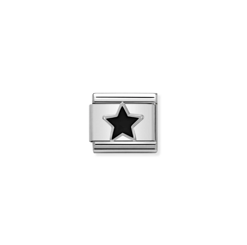 Nomination Black Star Sterling Silver and Stainless Steel Composable Charm