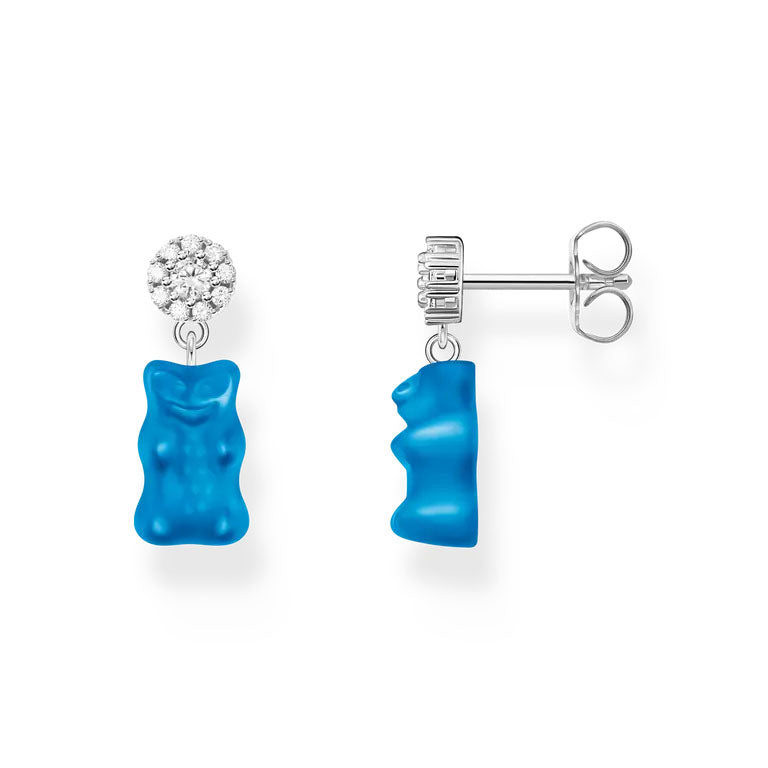 Thomas Sabo Sterling Silver Blue Haribo Bear CZ Stud Earrings