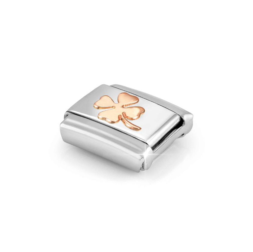 Nomination Four Leaf Clover 9ct Gold and Stainless Steel Composable Charm