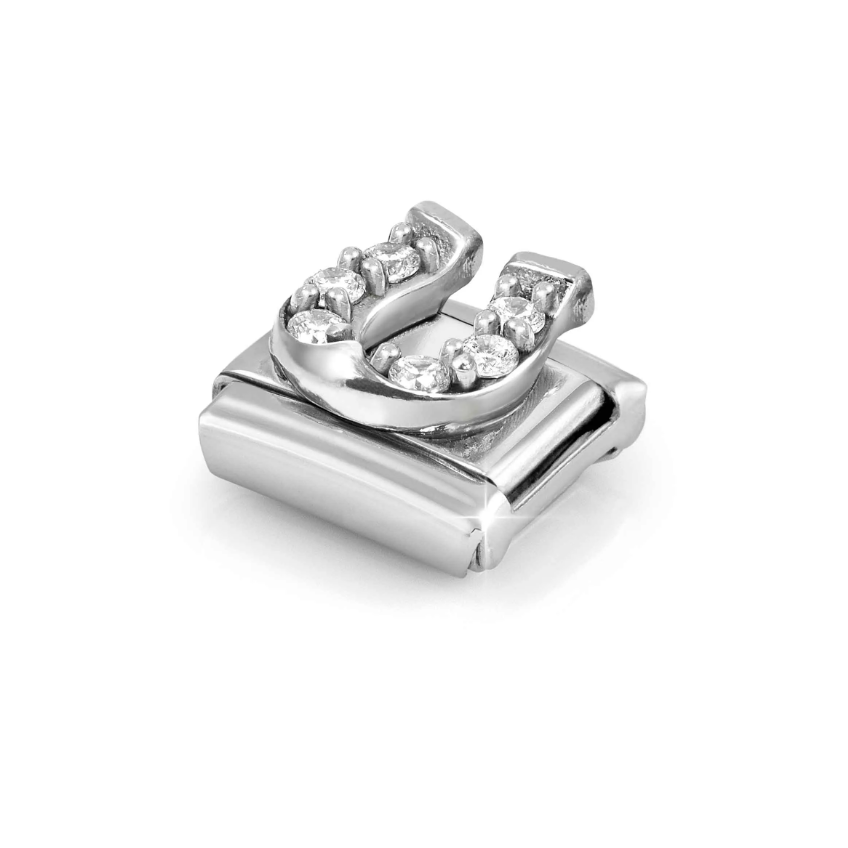 Nomination CZ Horseshoe Sterling Silver and Stainless Steel Composable Charm
