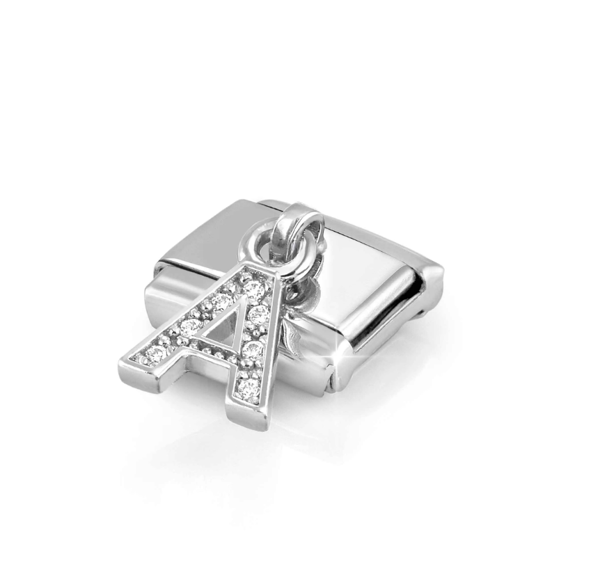 Nomination Letter A Pendant Sterling Silver and Stainless Steel Composable Charm