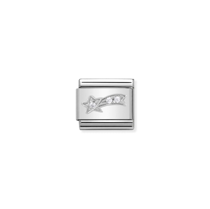 Nomination CZ Comet Sterling Silver and Stainless Steel Composable Charm