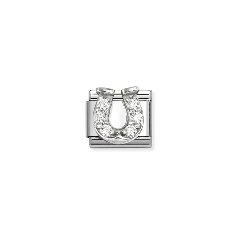 Nomination CZ Horseshoe Sterling Silver and Stainless Steel Composable Charm