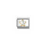 Nomination CZ Star 18ct Gold and Stainless Steel Composable Charm