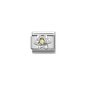 Nomination CZ Daffodil Sterling Silver and Stainless Steel Composable Charm