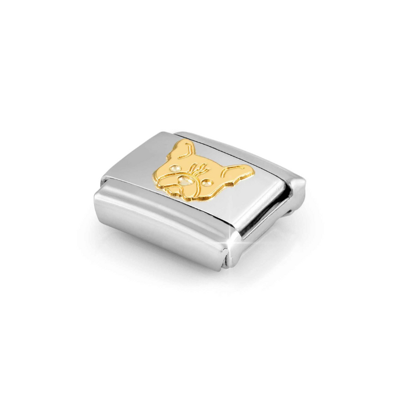 Nomination French bulldog 18ct Gold and Stainless Steel Composable Charm