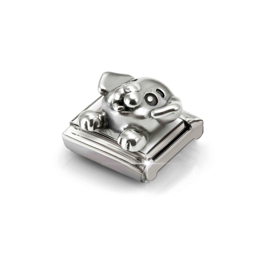 Nomination Dog Sterling Silver and Stainless Steel Composable Charm