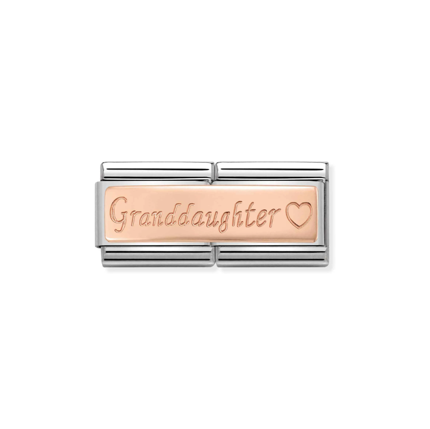 Nomination Granddaughter Double 9ct Gold and Stainless Steel Composable Charm