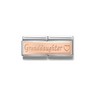 Nomination Granddaughter Double 9ct Gold and Stainless Steel Composable Charm