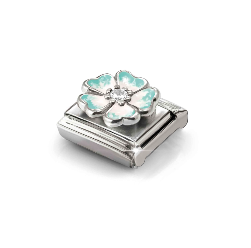 Nomination Flower Green Fade Sterling Silver and Stainless Steel Composable Charm